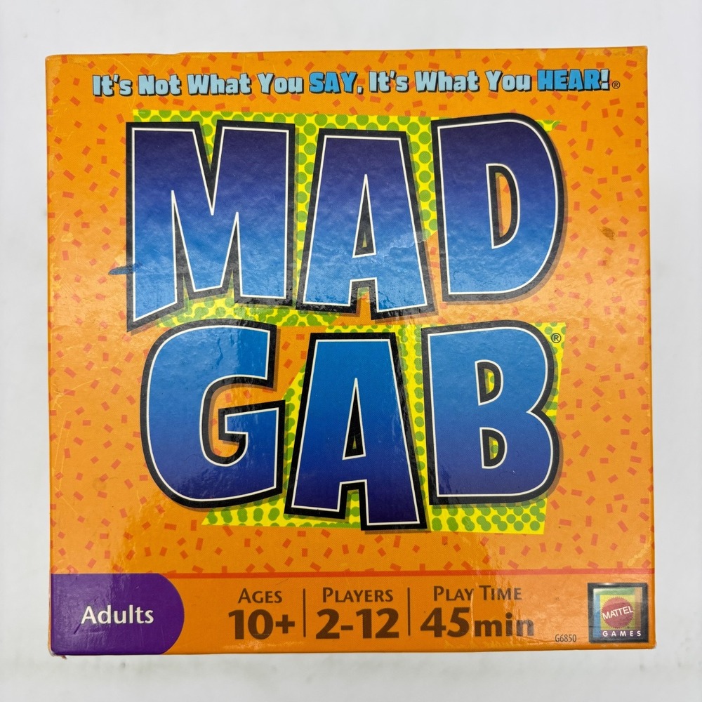Mad Gab Game COMPLETE Mattel 2009 Party Game Words Humor